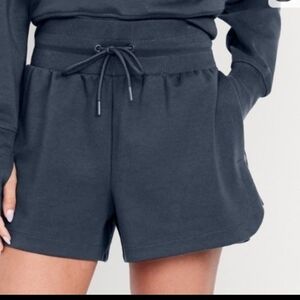 Old Navy Women SZ M Dynamic Fleece extra High-Rise Navy athletic‎ shorts workout